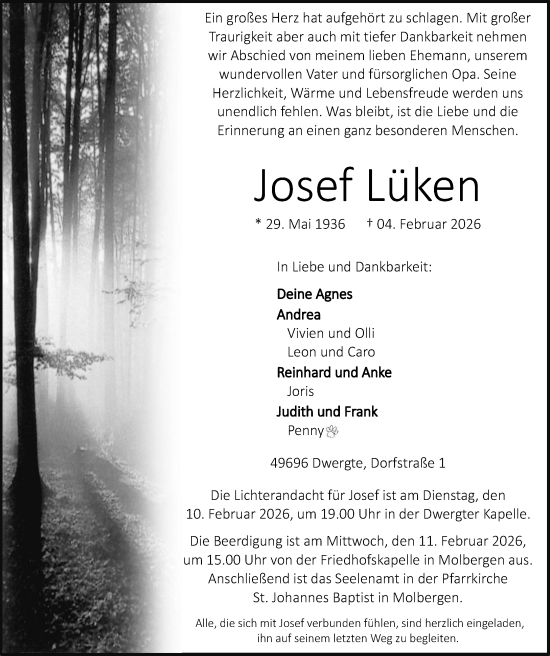 Anzeige von Josef Lüken von OM-Medien