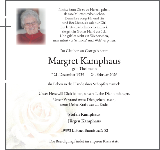 Anzeige von Margret Kamphaus von OM-Medien