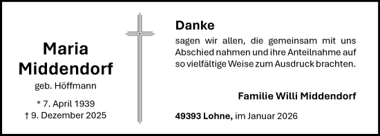 Anzeige von Maria Middendorf von OM-Medien
