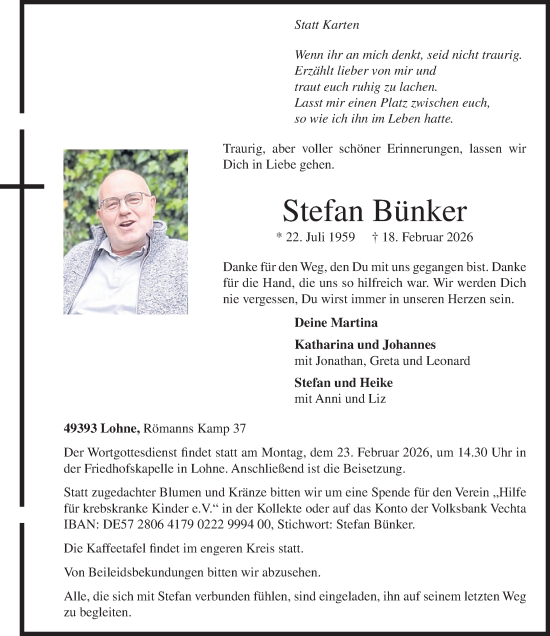 Anzeige von Stefan Bünker von OM-Medien