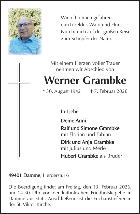 Anzeige von Werner Grambke von OM-Medien