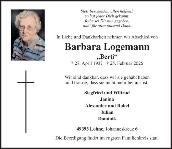 Anzeige von Barbara Logemann von OM-Medien